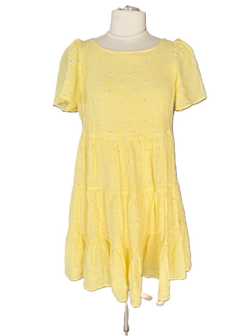 LILY PULITZER JOCELYN SHORT SLEEVE FINCH YELLOW YOU DRIVE ME DAISY EMBLEM